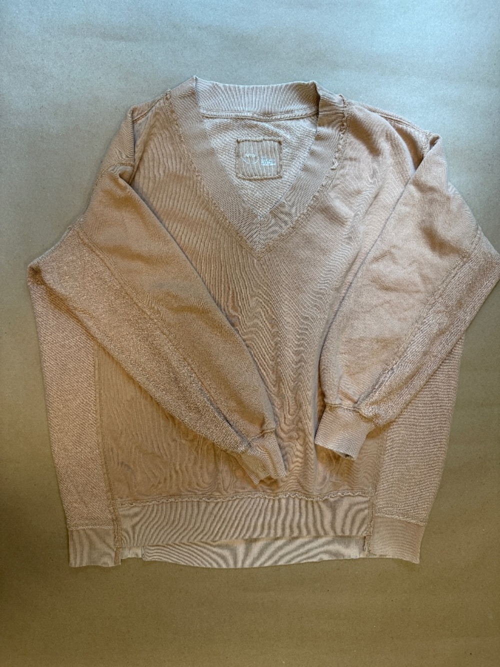 Aerie XS Tan VNeck Sweatshirt